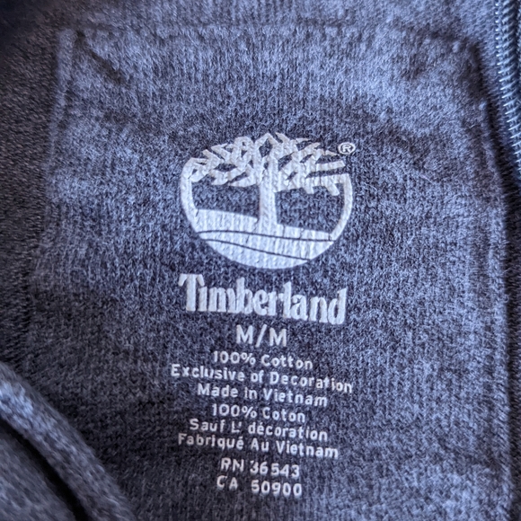 Timberland 1/4 zip Mock Turtleneck Sweatshirt Size Medium in Gray - Picture 5 of 8